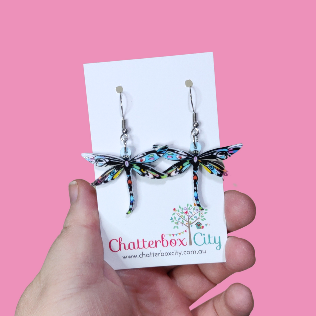 Dragonfly Statement Earrings