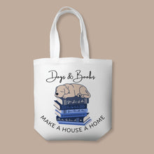 Load image into Gallery viewer, Dogs &amp; Books Tote Bag
