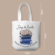 Load image into Gallery viewer, Dogs &amp; Books Tote Bag
