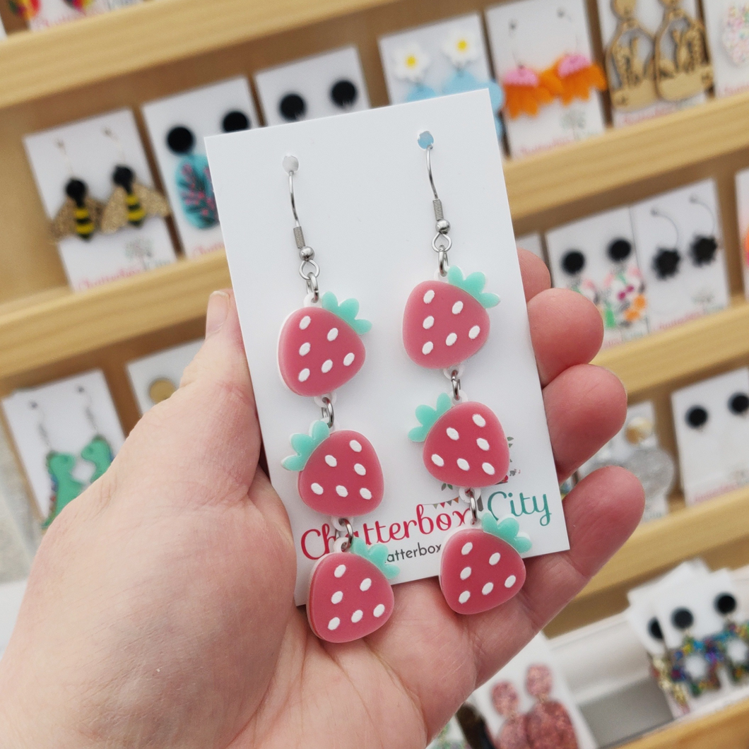 Strawberries Statement Earrings