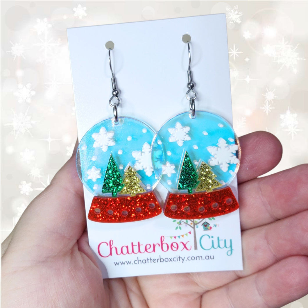 Snow Globe - Statement Earrings