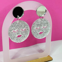 Load image into Gallery viewer, Moon Face Statement Earrings
