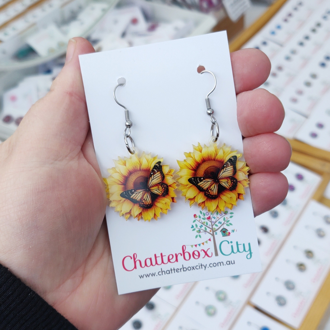 Sunflowers Statement Earrings