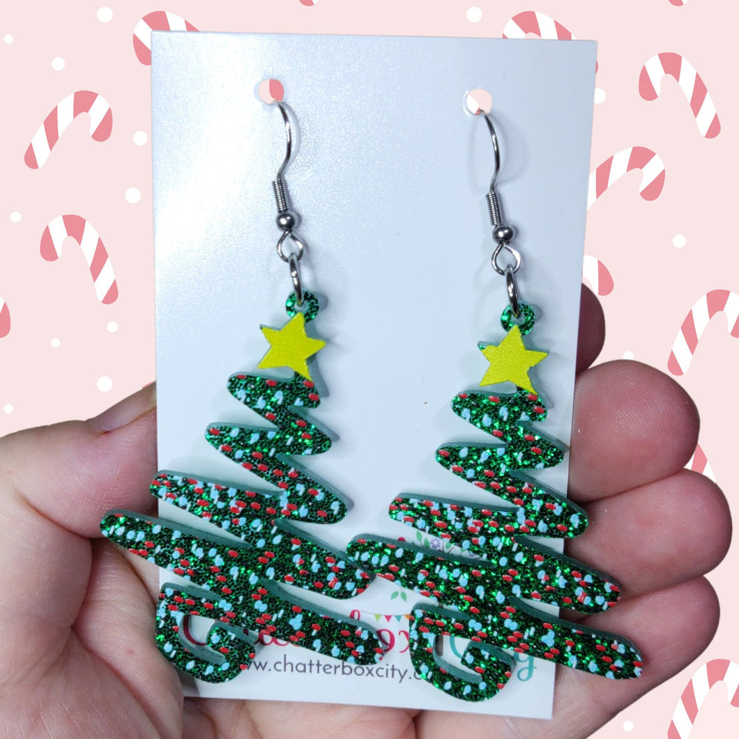 Sparkle Tree - Statement Earrings