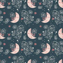 Load image into Gallery viewer, Floral Moons - Dark Navy
