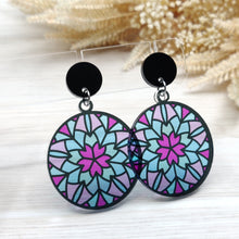 Load image into Gallery viewer, Stained Glass Statement Earrings #4
