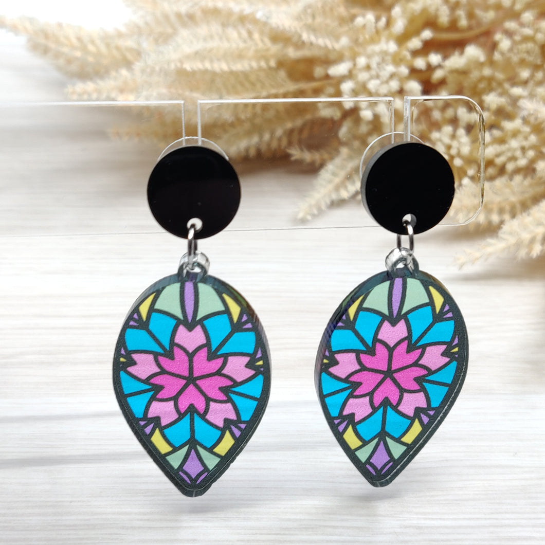 Stained Glass Statement Earrings #7