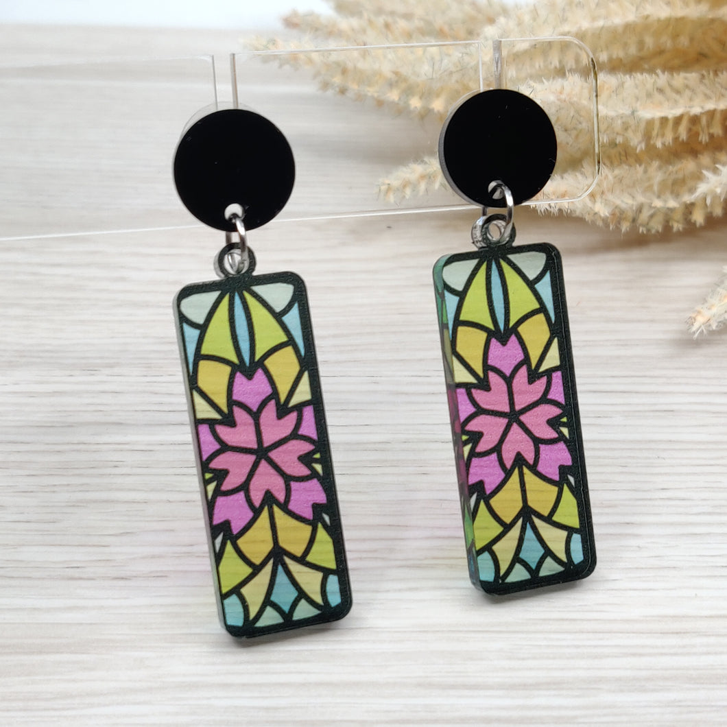 Stained Glass Statement Earrings #8