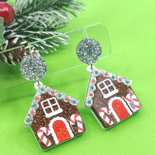 Load image into Gallery viewer, Gingerbread House - Statement Earrings
